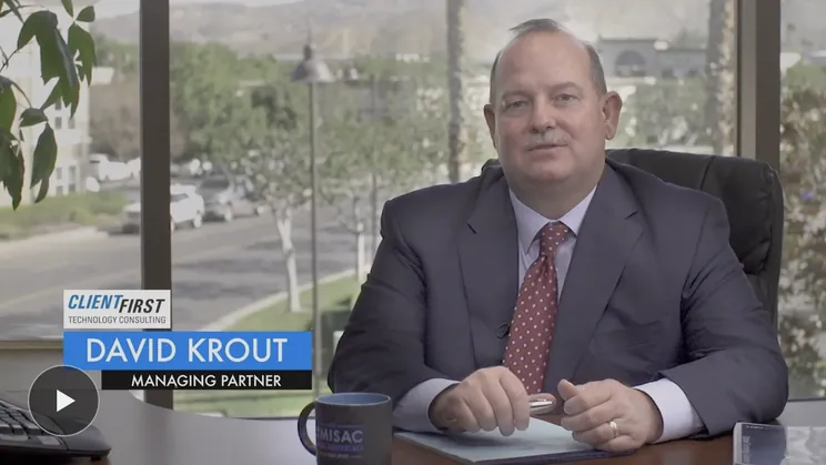 Founder video for ClientFirst Technology Consulting featuring Managing Partner David Krout